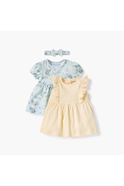 Juniors 3-Piece A-line Dress and Headband Set