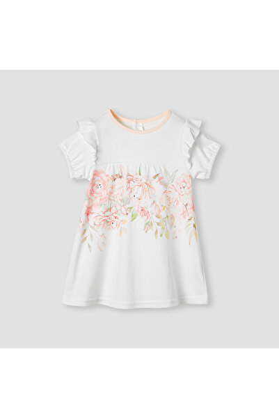 giggles Floral Print A-line Dress with Ruffles