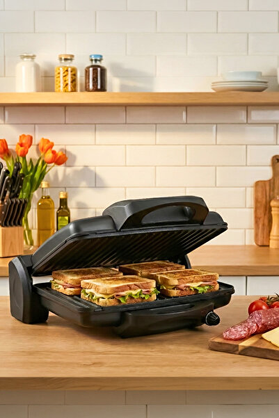 Lorenzo ماكينة صنع التوست والشواء من كريسبو بسعة 6 شرائح مع ألواح قابلة للإزا...