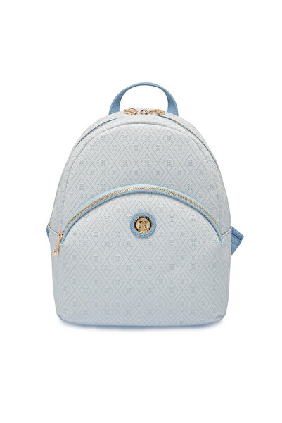 Tergan Mavi Print Kadın Sırt Çantası - S1SR00079603-S3E