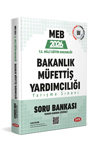 Data Yayınları 2026 MEB Bakanlık Müfettiş Yardımcılığı Soru Bankası - Karekod...