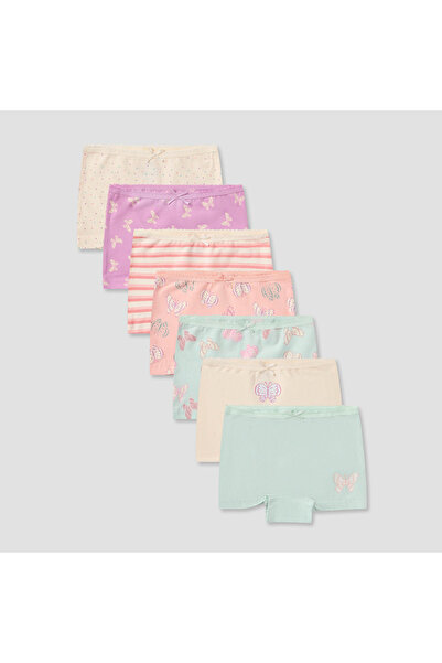 Juniors سراويل داخلية مطبوعة بحزام خصر مطاطي - مجموعة من 7 قطع