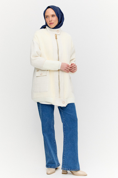 Setrms Yüksek Yakalı Oversize Kaban