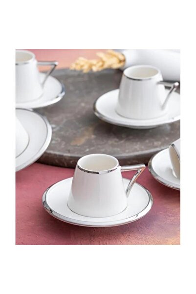 ACAR Camillio 6 Kişilik Porselen Kahve Fincanı Takımı - 90 ml MSKF96
