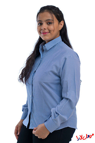 maryool lara navy blue striped school blouse