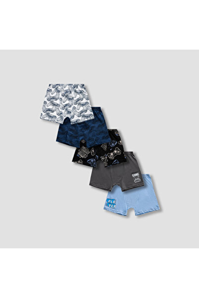 Juniors سراويل داخلية مطبوعة برسومات ألعاب مع حزام خصر مطاطي - طقم من 5 قطع