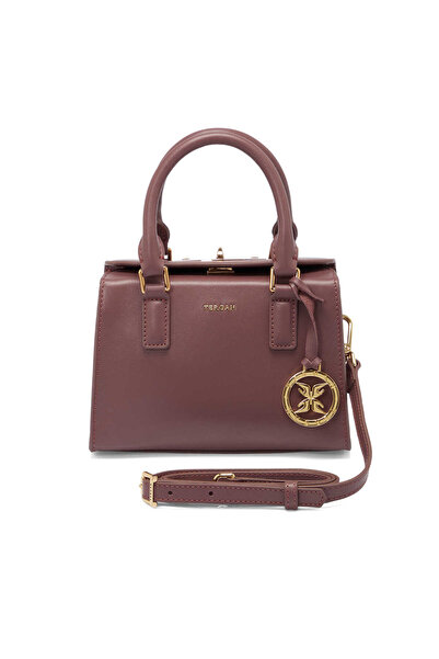 Tergan Pembe Hakiki Deri Kadın Çapraz Askılı Çanta - S25K1BC80473-V1L