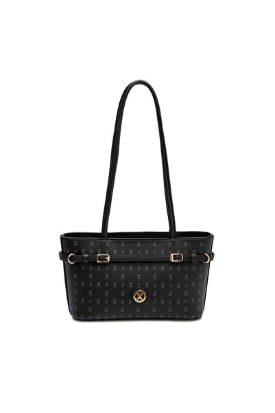 Tergan Siyah Print Kadın Omuz Çantası - S25K1PR09189-T0E