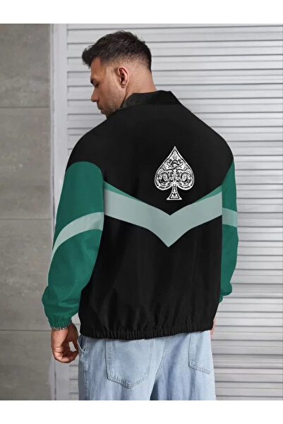 indispensablely MDB Unisex Μακρυμάνικο Αντιανεμικό από ύφασμα αλεξίπτωτου, μαύρο