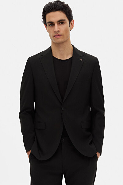 Tween Slim Fit Siyah Düz Takim Elbise