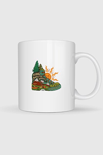 Bahriyeli Collection Hiking Makes Me Happy - Mountaineering Printed Mug Cup