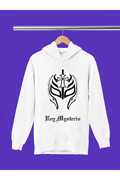 MAGORS REY MYSTERIO WWE IMPRIMAT bumbac 100% PACHETĂ DE HĂRȚIȚE CU GLUGĂ CU TEXTURA MOALE PENTRU COPII tricou
