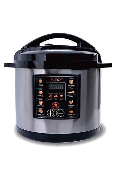 flexy Electric Pressure Cooker with Smart Program Features | Slow Cooker, Steamer & Warmer (Grey)