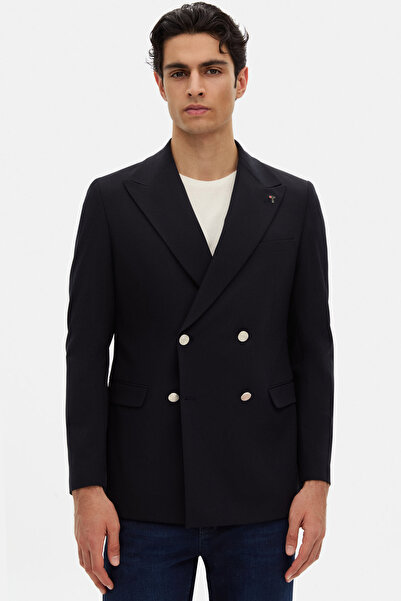Tween Slim Fit Lacivert Kumaş Ceket