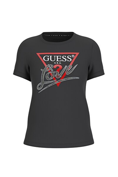 Guess Ss Cn Triangle Kadın Regular Fit T-Shirt