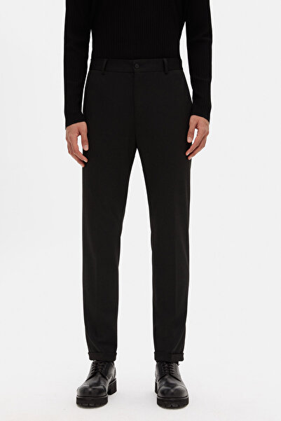 Tween Relaxed Fit Siyah Düz Jogger Pantolon