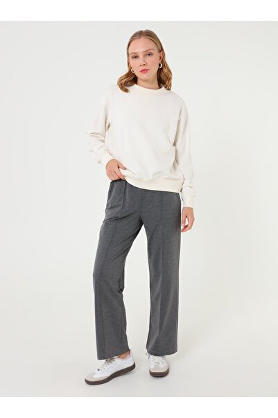 Benin Φούτερ με κορδόνια μπροστά, άνετη εφαρμογή - Ανθρακί -