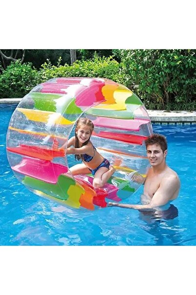 Arabest عوامة أسطوانية قابلة للنفخ، عجلة مائية ملونة، لعبة أسطوانية لحمام الس...