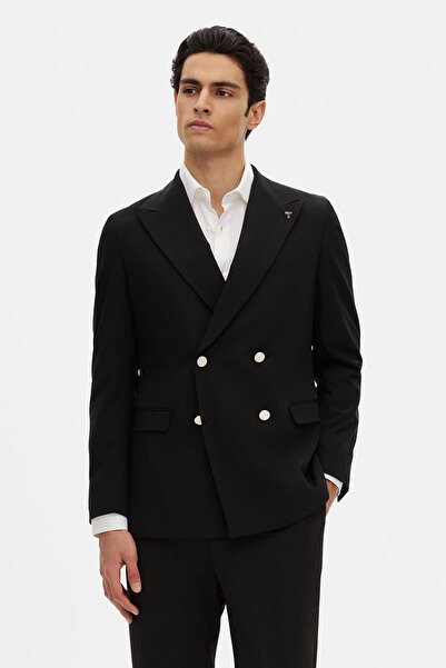 Tween Slim Fit Siyah Kumaş Ceket