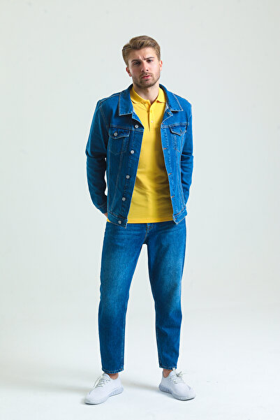 MINCHETTO Casual Men's Classic Stretch Jean Young Denim Stylish Jacket