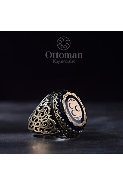DESİGN OTTOMAN KUYUMCULUK Üç Hilal Model Gümüş Erkek Yüzük