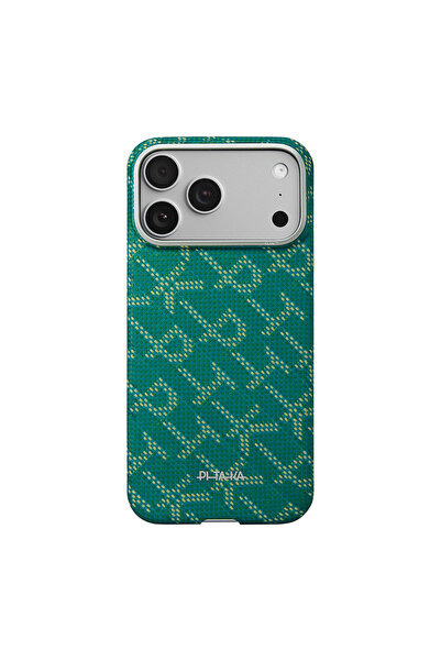 PITAKA iPhone 17 Pro Max Kılıf M-safe Uyumlu Aramid Fiber Tactile Woven Monog...
