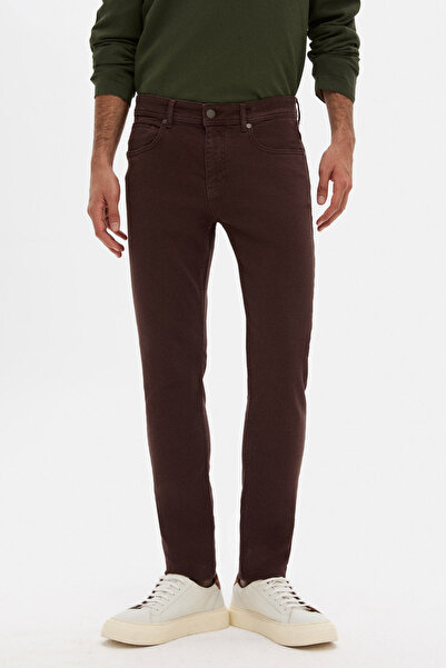 Tween Relaxed Fit Kahverengi Denim Pantolon