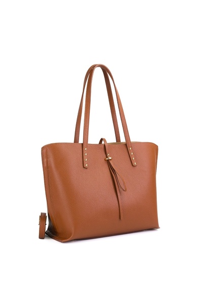 Posete Fagaras Isabelle Leather Purse - Cognac, Casual Bag Made of Genuine Leather, Handbag, Bags