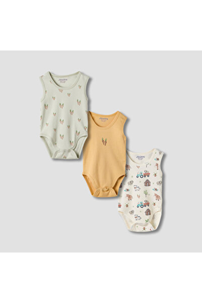 Juniors Printed Sleeveless Bodysuit - Set of 3