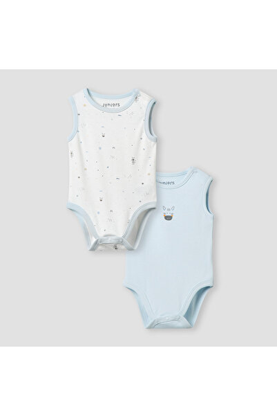 Juniors Printed Sleeveless Bodysuit - Set of 2