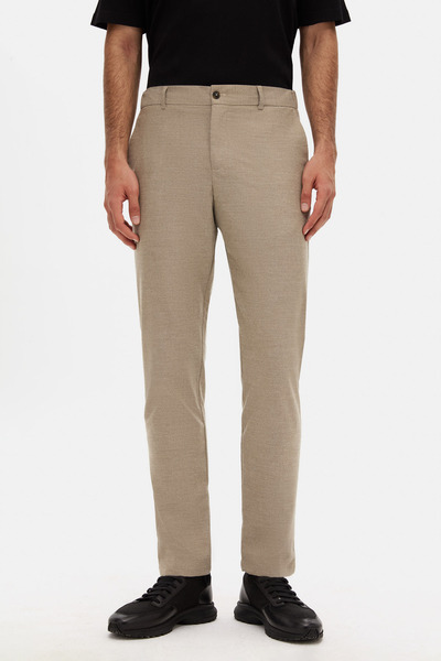 Tween Relaxed Fit Bej Düz Kumaş Pantolon