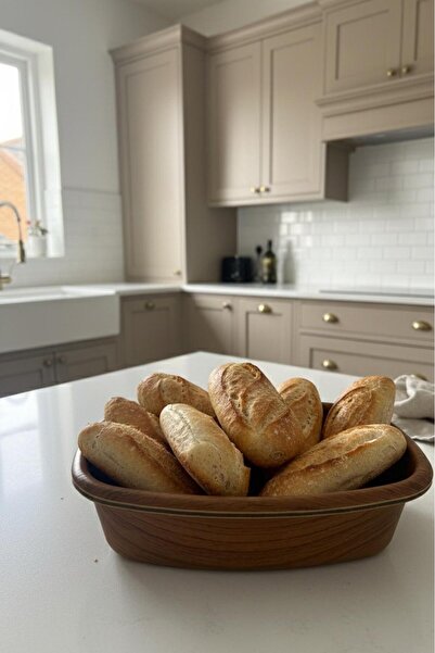 CASTEROLİ Akasya Görünümlü Büyük Boy Oval Ekmek Sepeti - Gıdaya Temasa Uygun ...