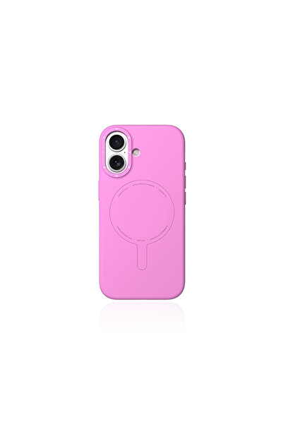 Youngkit iPhone 17 Uyumlu Kılıf M-Safe Şarj Özellikli Morandi Serisi Kapak Pembe