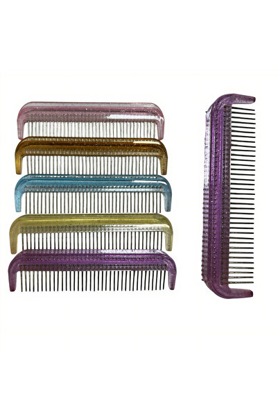 JML1 13cm Comb with Iron Teeth and Glitter Plastic Handle 10/set Wholesale