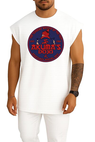 Bahriyeli Collection supradimensionat Est 1994 Akuma S Dojo Chest cu imprimeu Atlet