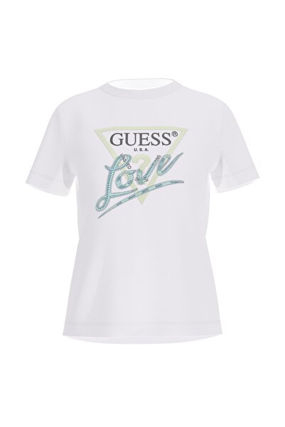 Guess Γυναικείο μπλουζάκι με κανονική εφαρμογή Cn Ss Love