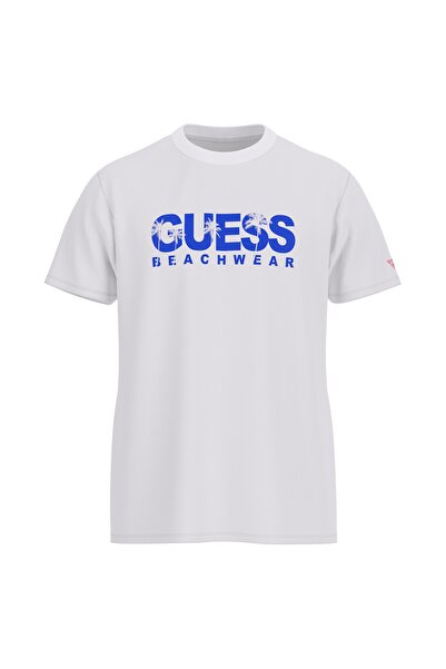 Guess Ss Cn Guess Logo Erkek Oversize Fit T-Shirt