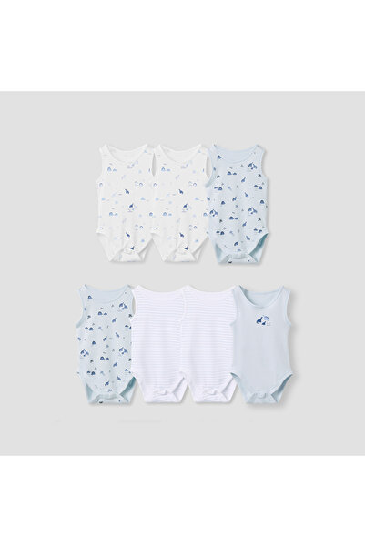 Juniors Dinosaur Print Sleeveless Bodysuit - Set of 7