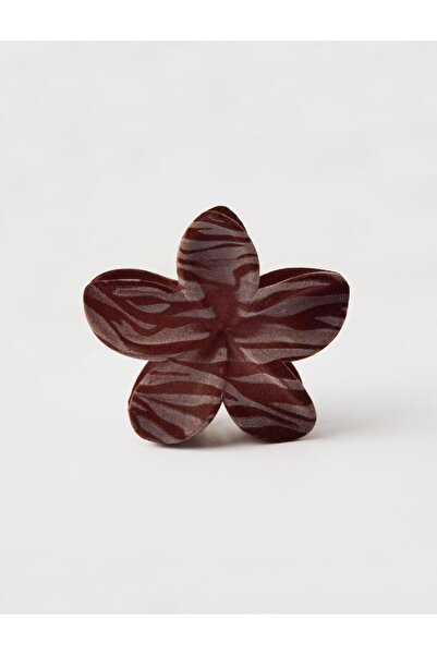 Jimmy Key Kahverengi Yıldız Figürlü Süet Görünümlü Mandal Toka