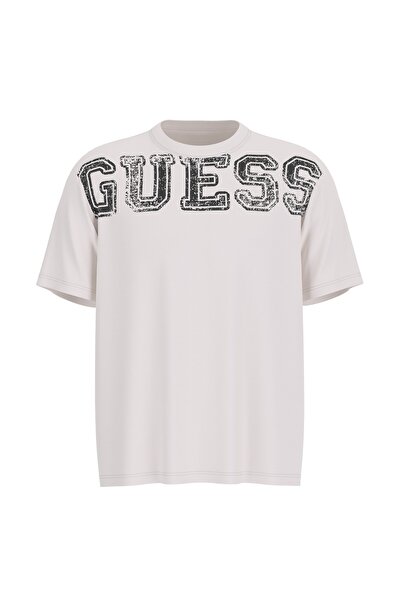 Guess BUGLER CN T-SHIRT Erkek Beyaz T-shirt Z5GI15I3Z14-G018