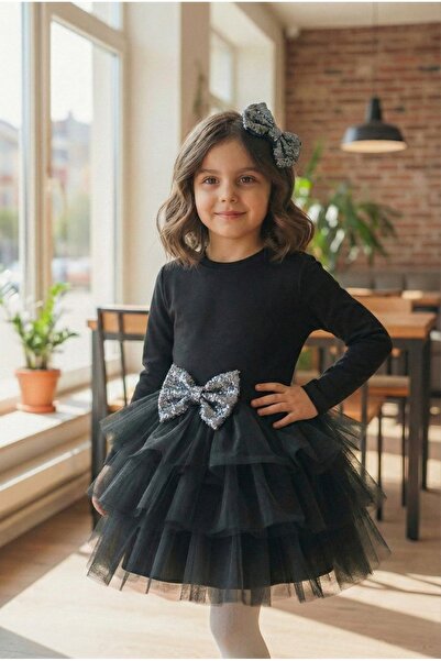 Milon Moda 2-Piece Pulpayet Bow, Dreamy Tulle Dress, Pulpayet Buckle