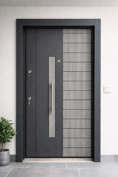 KÜÇÜKLER HOME Modern Çelik Kapı 105x205 – 90–105 cm Genişlik / 200–210 cm Yük...