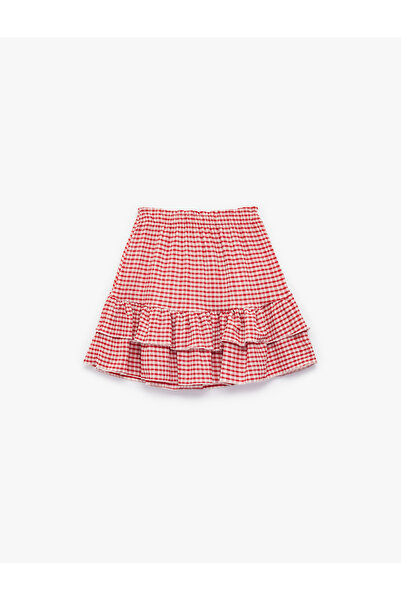Koton Ruffle Detailed A-Line Polka Dot Mini Skirt