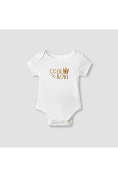 Juniors بدلة جسم برقبة دائرية وإغلاق بأزرار كبس - قطن - أكمام قصيرة