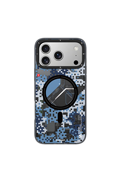 Youngkit iPhone 17 Pro Uyumlu Kılıf M-Safe Şarj Özellikli Camouflage Sykell S...