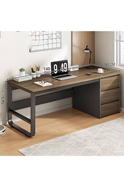 NKX Multifunctional Computer Table And Office Desk With 3 Drawers 140 cm