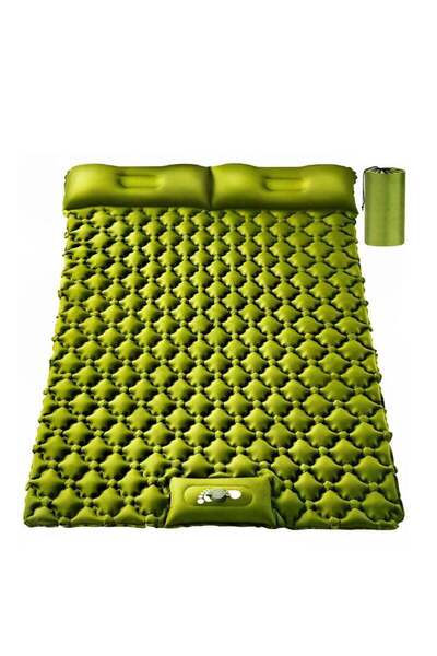 Arabest Camping Sleeping Pad, Ultralight Self Inflating Camping Pad 2 Person with Pillow Built-in Foot Pump