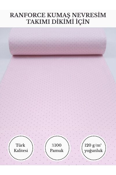 FabricMarket Renkli Baskılı Ranforce Kumaş – %100 Pamuk Nevresimlik Kumaş, 24...