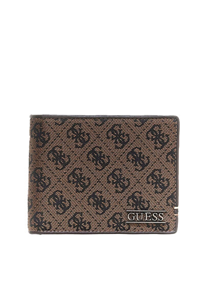 Guess Boston Bi-Fold Medium Size Men's Brown Wallet Smboljlea20-Cof