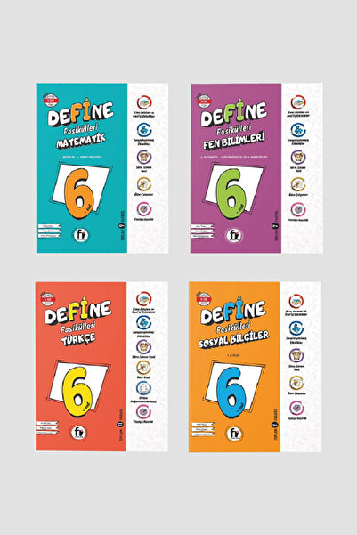 Fi Yayınları Define 6. Sınıf Fasikül Seti – Matematik, Fen Bilimleri, Türkçe ...
